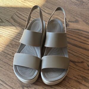 Women’s Croc Wedges, gently used condition.  Size 10